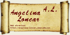 Angelina Lončar vizit kartica